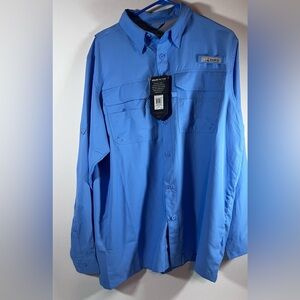 Habit Men's Long Sleeve Black Springs 40+ UPF Quick Dry Shirt, TS10480 Size Med